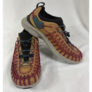 Keen UNEEK SNK Sport Sneakers Shoes Tan Red Mens Size 10 Water Resistant
